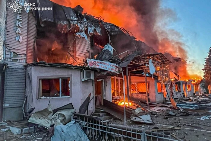 Пострадавшие поселок на Харьковщине, сгорели магазины