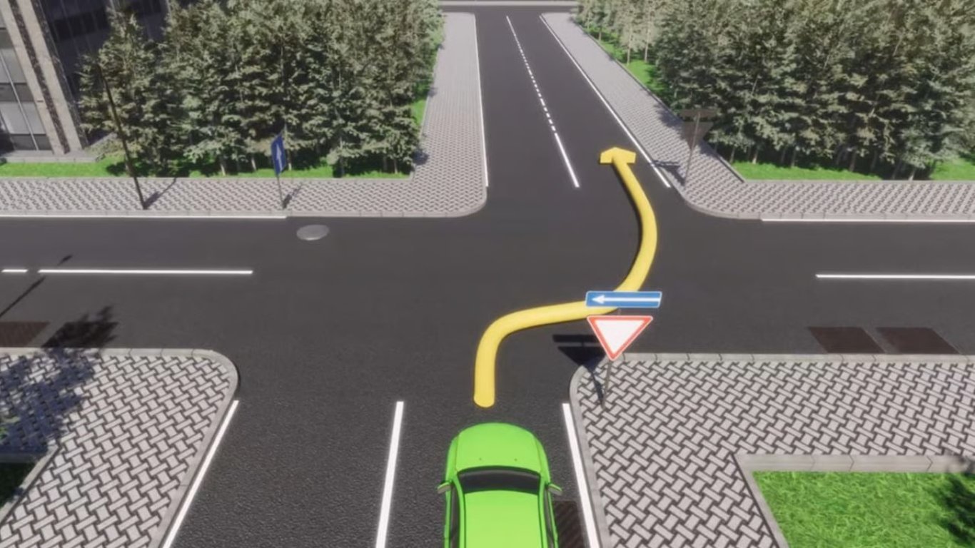 Test der Verkehrsregeln an einer Kreuzung – ist rechtsabbiegen erlaubt
